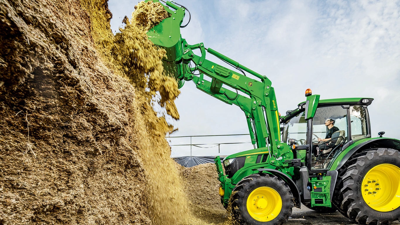 Poskrbite za popoln izkoristek dneva s sprednjimi nakladalniki John Deere